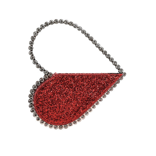 Amouré Glitter - The Heart Evening Clutch